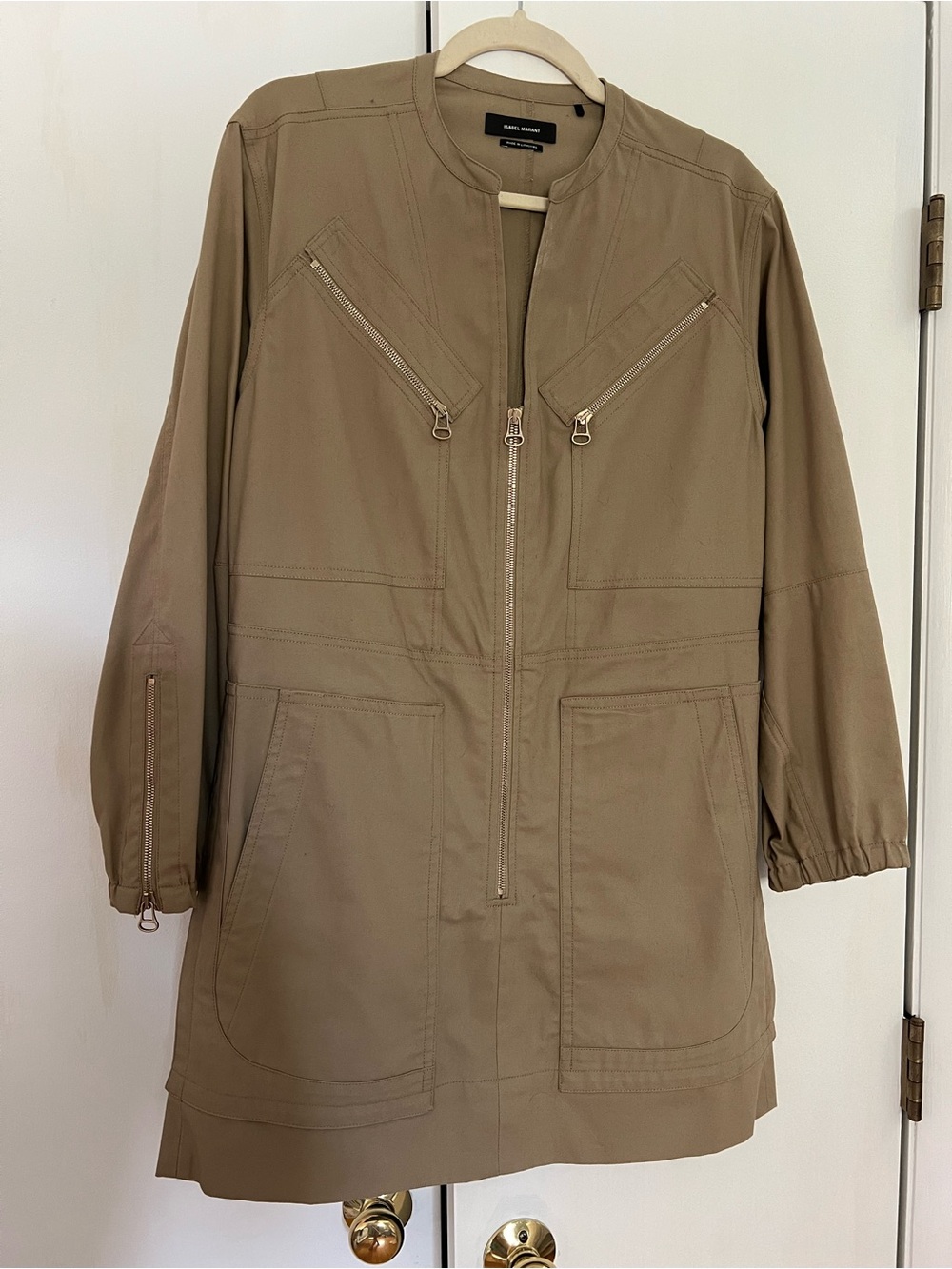 Isabel Marant Tan Utility Zip-Front Jacket